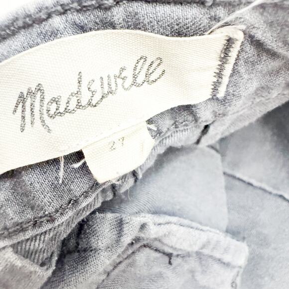 Madewell Cargo Charcoal Gray Denim Jeans Straight Leg Zip Fly Size 27 - Picture 6 of 9